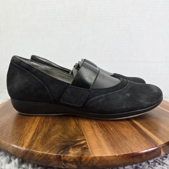 Dansko Kendra Black Milled Nubuck Mary Jane Wedge Comfort Walking Shoe Womens 38 - Picture 4 of 16